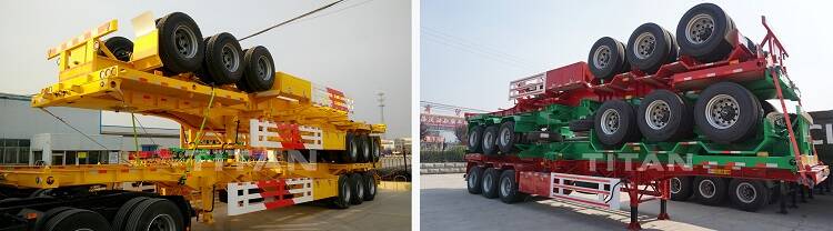 Shipment of container chassis semi trailer